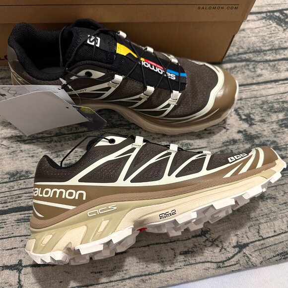 Salomon Xt-6 Recut Series Sneakers, Black And Brown - Picture 4 of 7